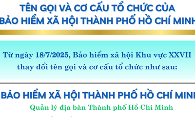 INFOGRAPHIC: Tên gọi và cơ cấu tổ chức của Bảo hiểm xã hội Thành phố Hồ Chí Minh
