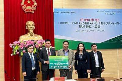 Vietcombank ủng hộ 3 tỷ đồng cho công tác an sinh xã hội tỉnh Quảng Ninh