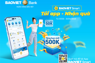 BAOVIET Bank khuyến mại lớn cho khách hàng sử dụng BAOVIET Smart