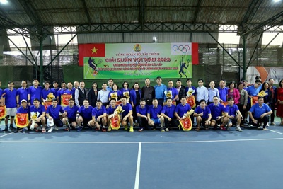 Gần 150 vận động viên tham gia Giải quần vợt Công đoàn Bộ Tài chính năm 2023 