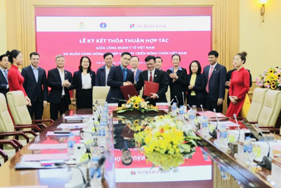 Agribank ký kết thỏa thuận hợp tác với Công đoàn Y tế Việt Nam