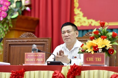 Chùm ảnh Bộ trưởng Bộ Tài chính Hồ Đức Phớc tiếp xúc cử tri tại  tỉnh Bình Định