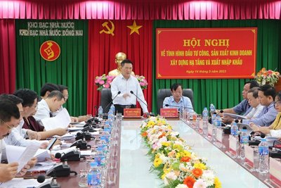 Bộ trưởng Tài chính Hồ Đức Phớc kiểm tra, khảo sát một số dự án tại Đồng Nai