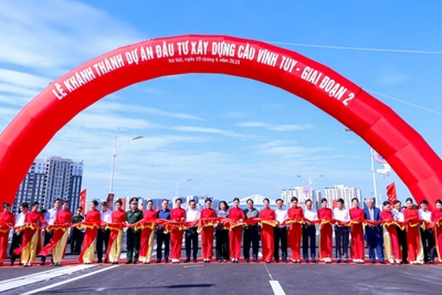 Thủ tướng Phạm Minh Chính dự lễ khánh thành cầu Vĩnh Tuy giai đoạn 2