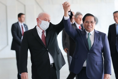 Thủ tướng Phạm Minh Chính hội đàm với Tổng thống Brazil Luiz Inacio Lula da Silva