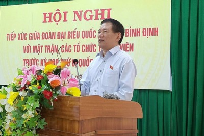 Bộ trưởng Hồ Đức Phớc tiếp xúc cử tri tại tỉnh Bình Định 