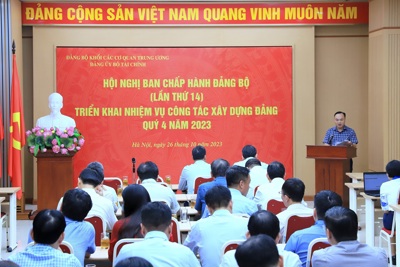 Đảng ủy Bộ Tài chính tổ chức Hội nghị Ban Chấp hành Đảng bộ lần thứ 14