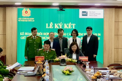 Tăng cường phối hợp triển khai Đề án 06 giữa Ủy ban Chứng khoán Nhà nước và Bộ Công an