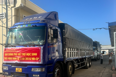 Hoàn thành xuất cấp gần 97 tấn gạo hỗ trợ học sinh 3 tỉnh 