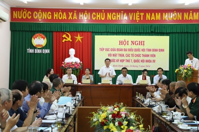 Đại biểu Quốc hội, Bộ trưởng Bộ Tài chính Hồ Đức Phớc tiếp xúc cử tri tại Bình Định