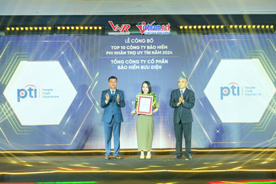 PTI nhận giải thưởng Top 10 Công ty bảo hiểm phi nhân thọ uy tín năm 2024