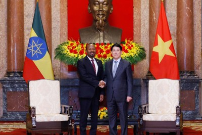 Chủ tịch nước Lương Cường tiếp Thủ tướng Ethiopia
