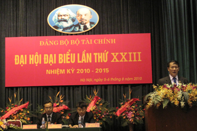 Bộ Tài chính tổ chức Đại hội Đảng bộ Bộ Tài chính nhiệm kỳ 2010-2015