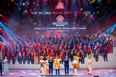 Tập đoàn Hưng Thịnh lần đầu tiên nhận giải thưởng Top 10 Sao Vàng đất Việt 2021