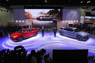 Vinfast ra mắt thương hiệu xe điện tại Los Angeles auto show 2021 