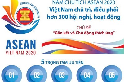 [Infographics] Việt Nam chủ trì, điều phối nhiều hoạt động trong Năm Chủ tịch ASEAN