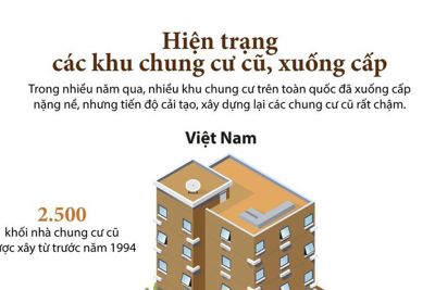 [Infographics] Việt Nam có khoảng 2.500 khối nhà chung cư cũ
