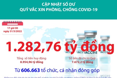 Quỹ Vắc xin phòng, chống COVID-19 còn dư 1.282,76 tỷ đồng