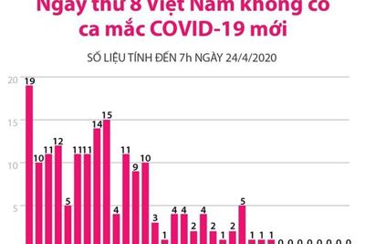 [Infographics] Ngày thứ 8 Việt Nam không có ca mắc COVID-19 mới
