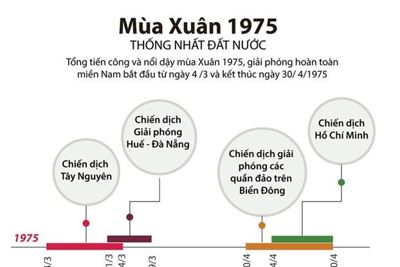 [Infographics] Các dấu mốc quan trọng của Tổng tiến công, nổi dậy Xuân 1975