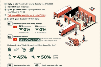 [Infographic] Những Hiệp định thương mại tự do Việt Nam hưởng lợi trong năm 2019