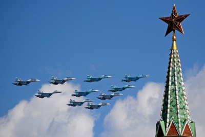 [Video] Dàn phi cơ hùng hậu của Nga trên Quảng trường Đỏ