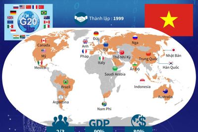 [Infographics] Nhóm G20 và sự tham gia của Việt Nam