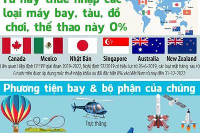 [Infographics] Người Việt sắp được mua tàu, máy bay, đồ chơi... thuế 0%