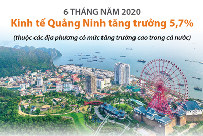 [Infographics] 6 tháng năm 2020: Kinh tế Quảng Ninh tăng trưởng 5,7%