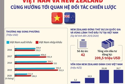 [Infographics] Việt Nam-New Zealand cùng hướng tới quan hệ Đối tác chiến lược