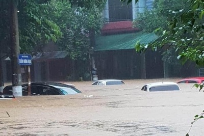 [Video] Hà Giang ngập sâu sau mưa lớn