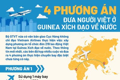 [Infographics] 4 phương án cho chuyến bay đặc biệt đưa người Việt từ Guinea Xích Đạo về nước