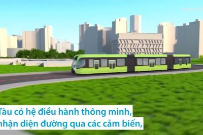 [Video] Tàu điện tự hành không cần đường ray ở Qatar