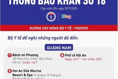 [Infographics] Các bệnh nhân Covid-19 ở Quảng Nam, Hà Nội, TP. Hồ Chí Minh đã đi đâu?
