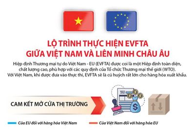 [Infographics] Lộ trình thực hiện EVFTA giữa Việt Nam và Liên minh châu Âu
