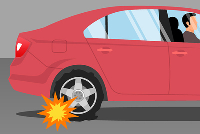 [Video] Cách xử lý an toàn khi xe nổ lốp