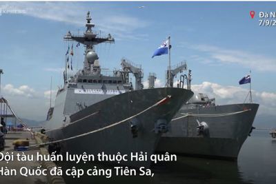 [Video] Đội tàu Hải quân Hàn Quốc cập cảng Tiên Sa