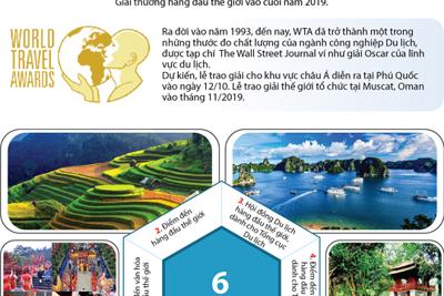 [Infographics] Việt Nam được đề cử ở 6 hạng mục Giải thưởng Du lịch Thế giới