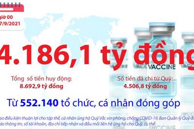 [Infographics] Quỹ Vắc xin phòng, chống COVID-19 còn dư 4.186,1 tỷ đồng