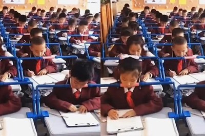 [Video] Trung Quốc lắp đặt hàng loạt thiết bị kỳ lạ giúp trẻ em không bị cận thị 