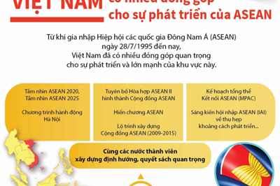 [Infographics] Việt Nam có nhiều đóng góp cho sự phát triển của ASEAN