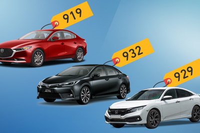 [Infographics] Mazda3, Civic và Altis - cuộc đấu sedan giá hơn 900 triệu 
