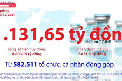 Quỹ Vắc xin phòng, chống COVID-19 còn dư 1.131,65 tỷ đồng
