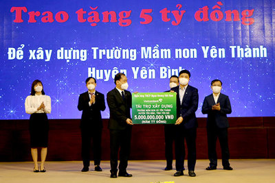 Vietcombank tài trợ 5 tỷ đồng xây trường học tại Yên Bái