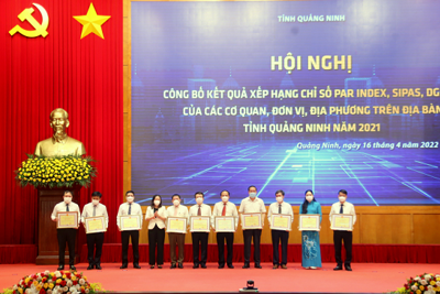 Hải quan Quảng Ninh dẫn đầu SIPAS và xếp hạng xuất sắc Par-Index năm 2021