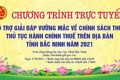 Ngày 27/8, Cục Thuế Bắc Ninh đối thoại trực tuyến với người nộp thuế