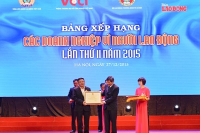 Vietcombank nhận Bằng khen “Doanh nghiệp vì Người lao động” 