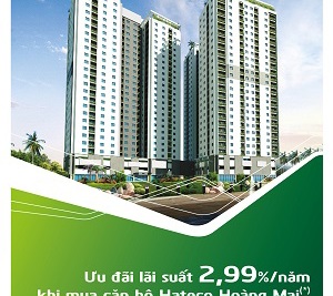 Vietcombank cho vay mua căn hộ Hateco Hoàng Mai lãi suất 2,9%/năm