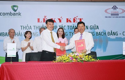 Vietcombank Hải Phòng ký hợp tác cùng Tổng công ty Xây dựng Bạch Đằng
