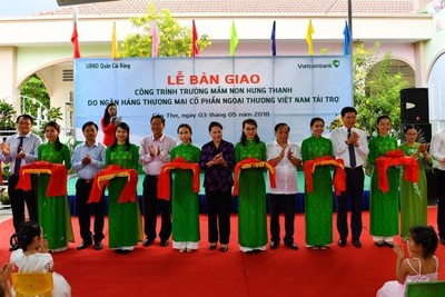 Vietcombank tài trợ 5 tỷ đồng xây trường học tại Cần Thơ